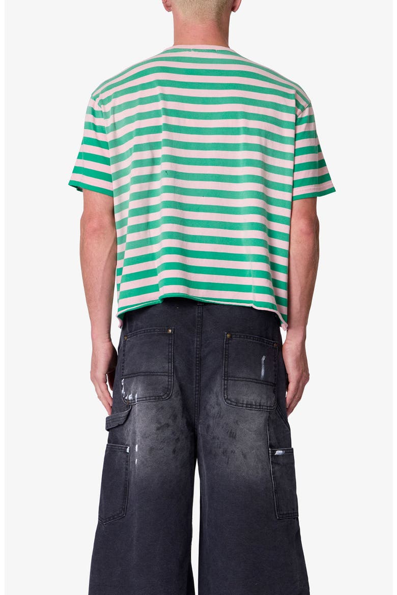 Stripe Cotton T-Shirt, Alternate, color, PINK/ GREEN