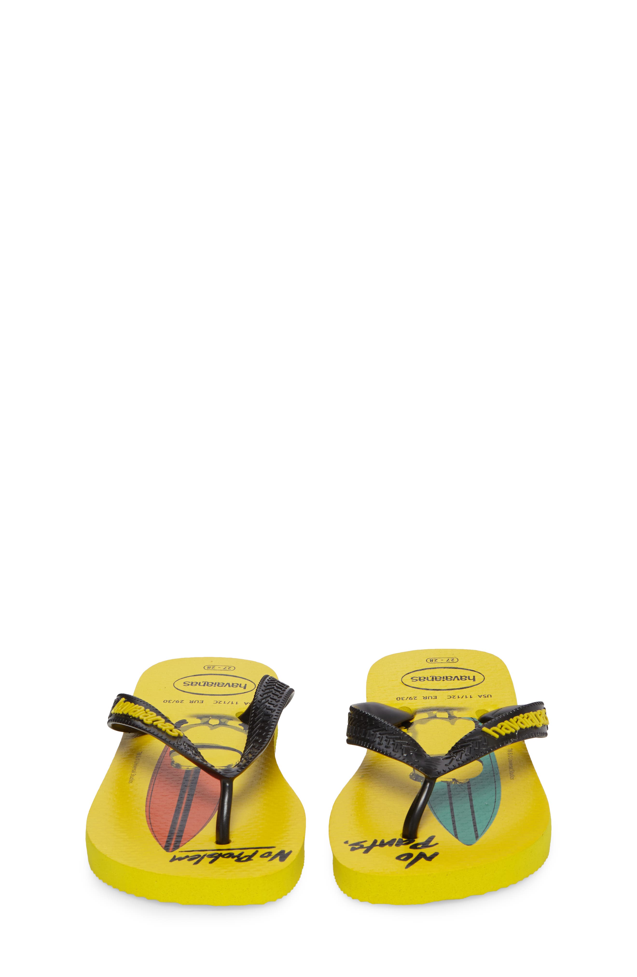 Minions Flip Flop, Alternate, color, CITRUS YELLOW/ BLACK