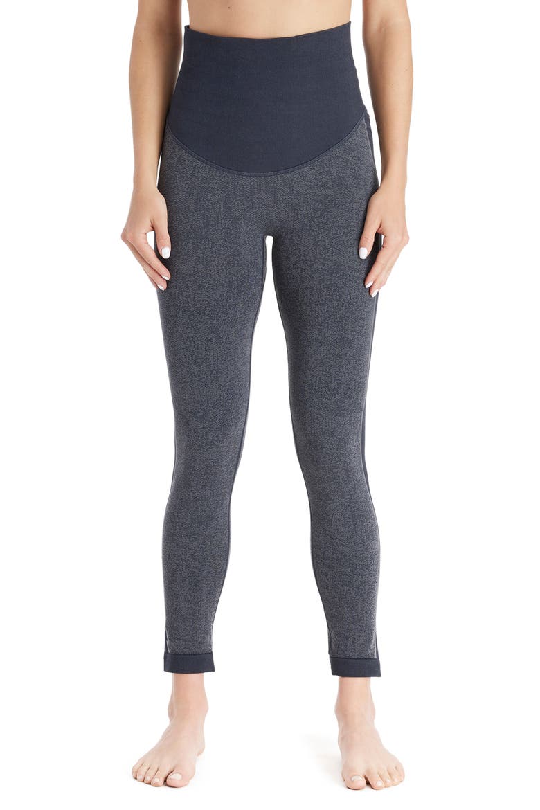 Ella Activewear Seamless Maternity Leggings, Main, color, GREY JACQUARD