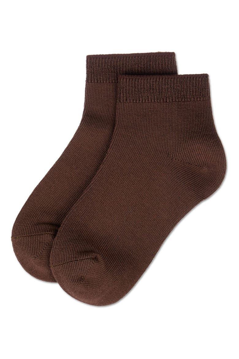Basic Silky-Soft Gauge Ankle Sock, Alternate, color, Chestnut Brown