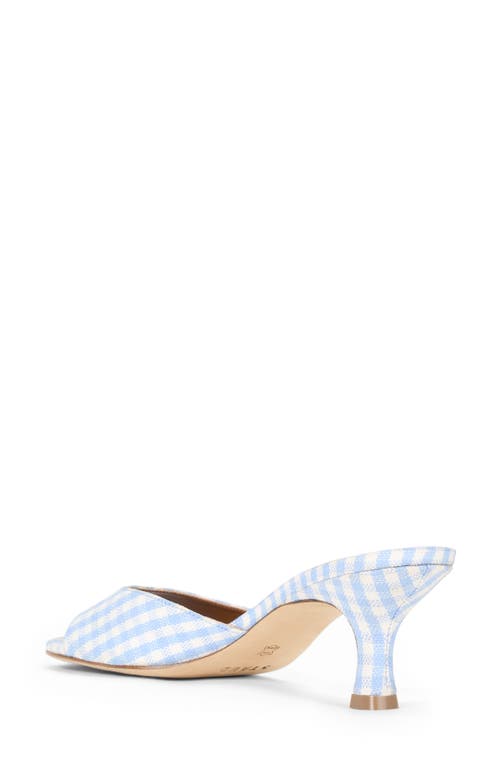 Staud Brigitte Slide Sandal In Sky Micro Check