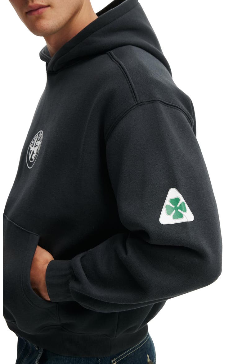Men's Box Fit Alfa Romeo Hoodie, Alternate, color, Lcn Alf Washed Black Alfa