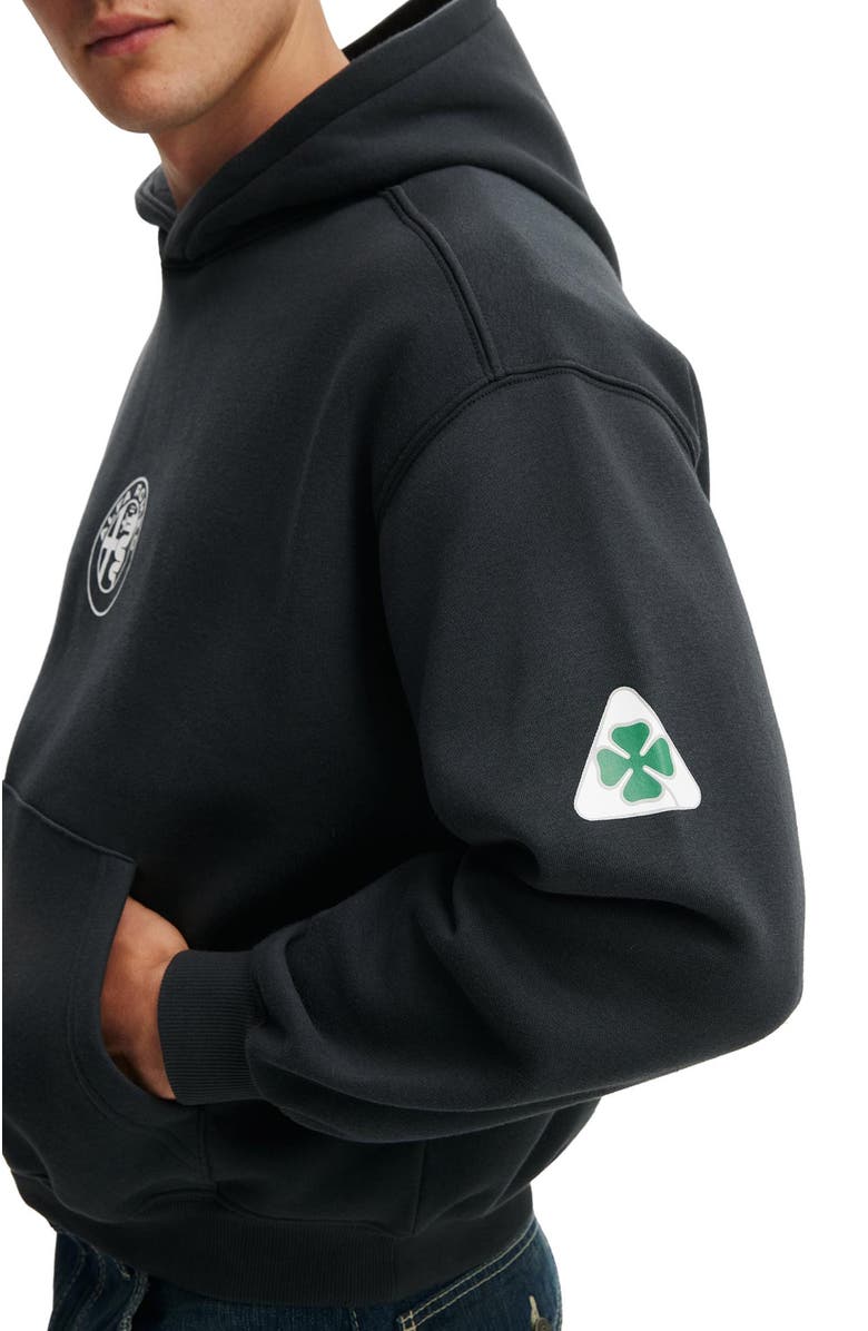 Cotton On Men's Box Fit Alfa Romeo Hoodie, Alternate, color, Lcn Alf Washed Black Alfa