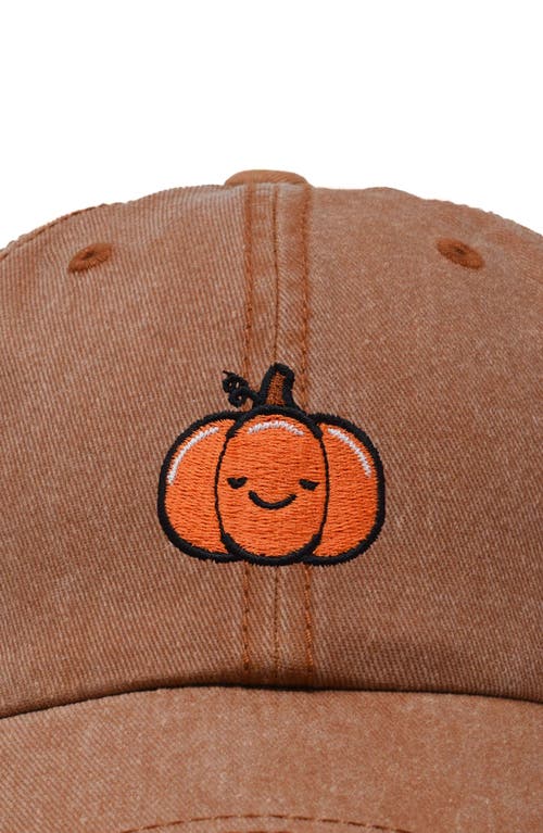 Shop Dalix Baby Pumpkin Embroidered Dad Hat In Washed Orange