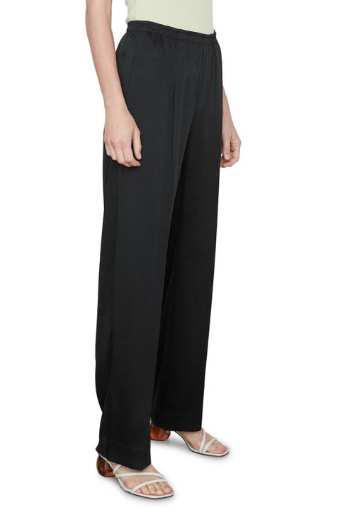 Wide Leg Satin Pants
