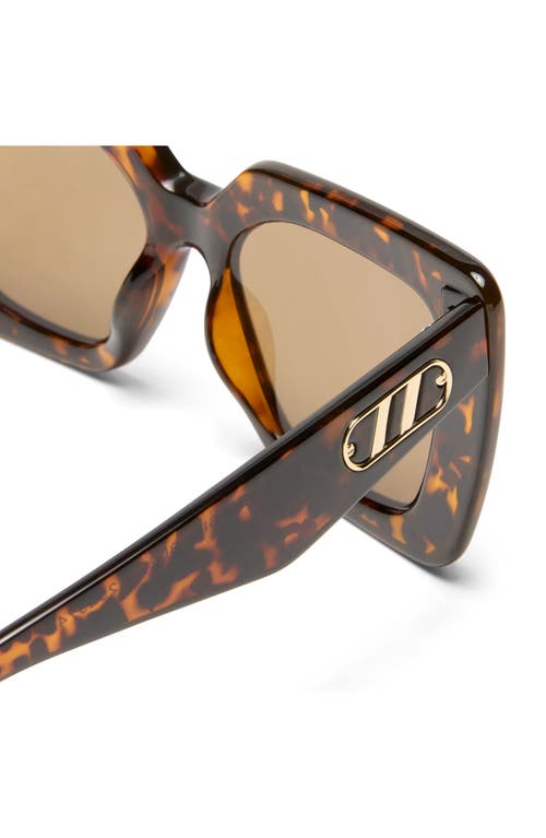 Le Specs Unimaginable 52mm Square Sunglasses In Dark Tort/brown Mono