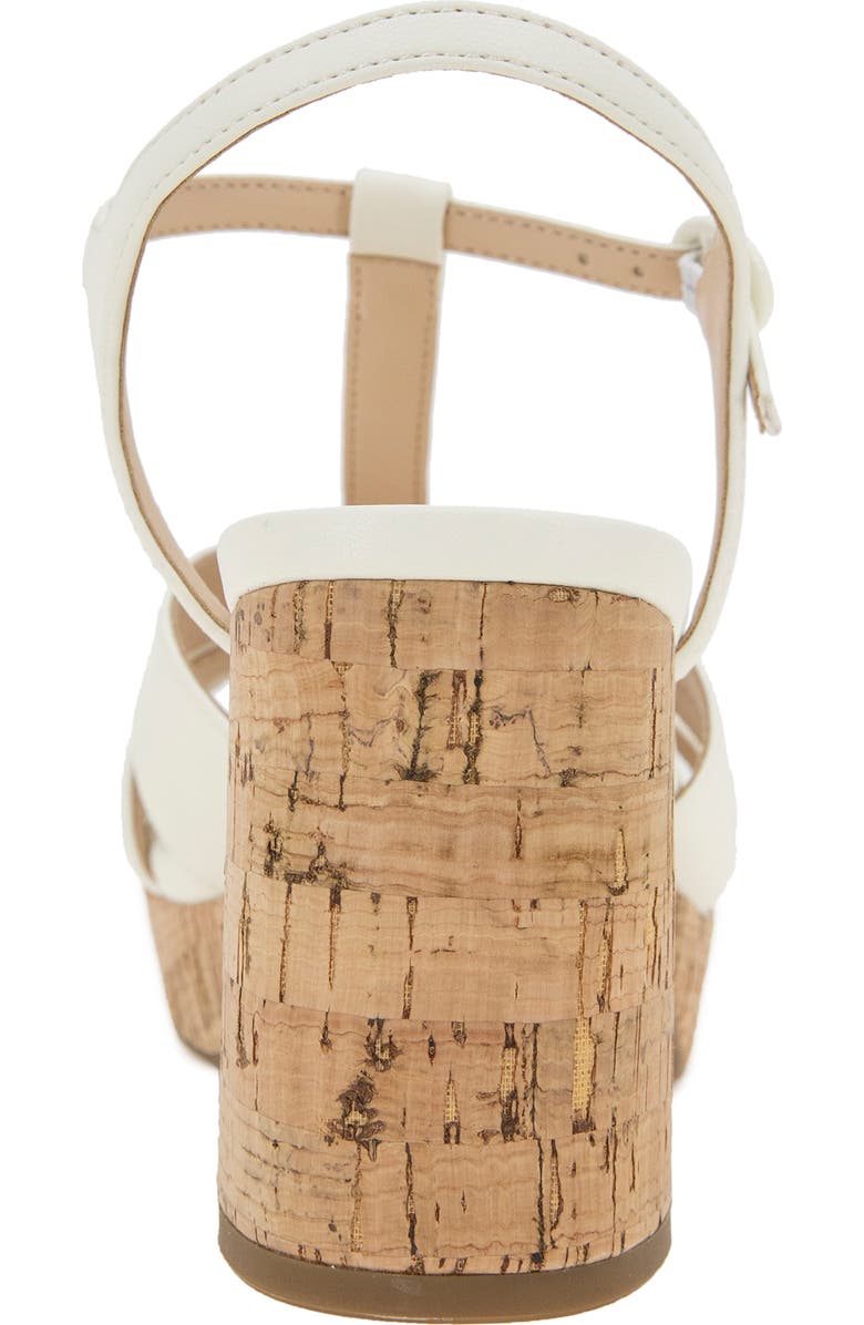 Reaction Kenneth Cole Reina T-Strap Platform Sandal, Alternate, color, Ecru