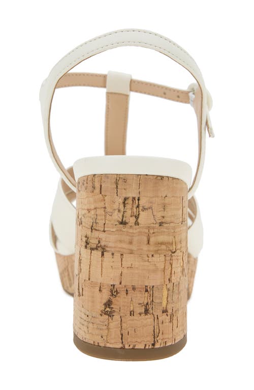 Reaction Kenneth Cole Reina T-strap Platform Sandal In Ecru