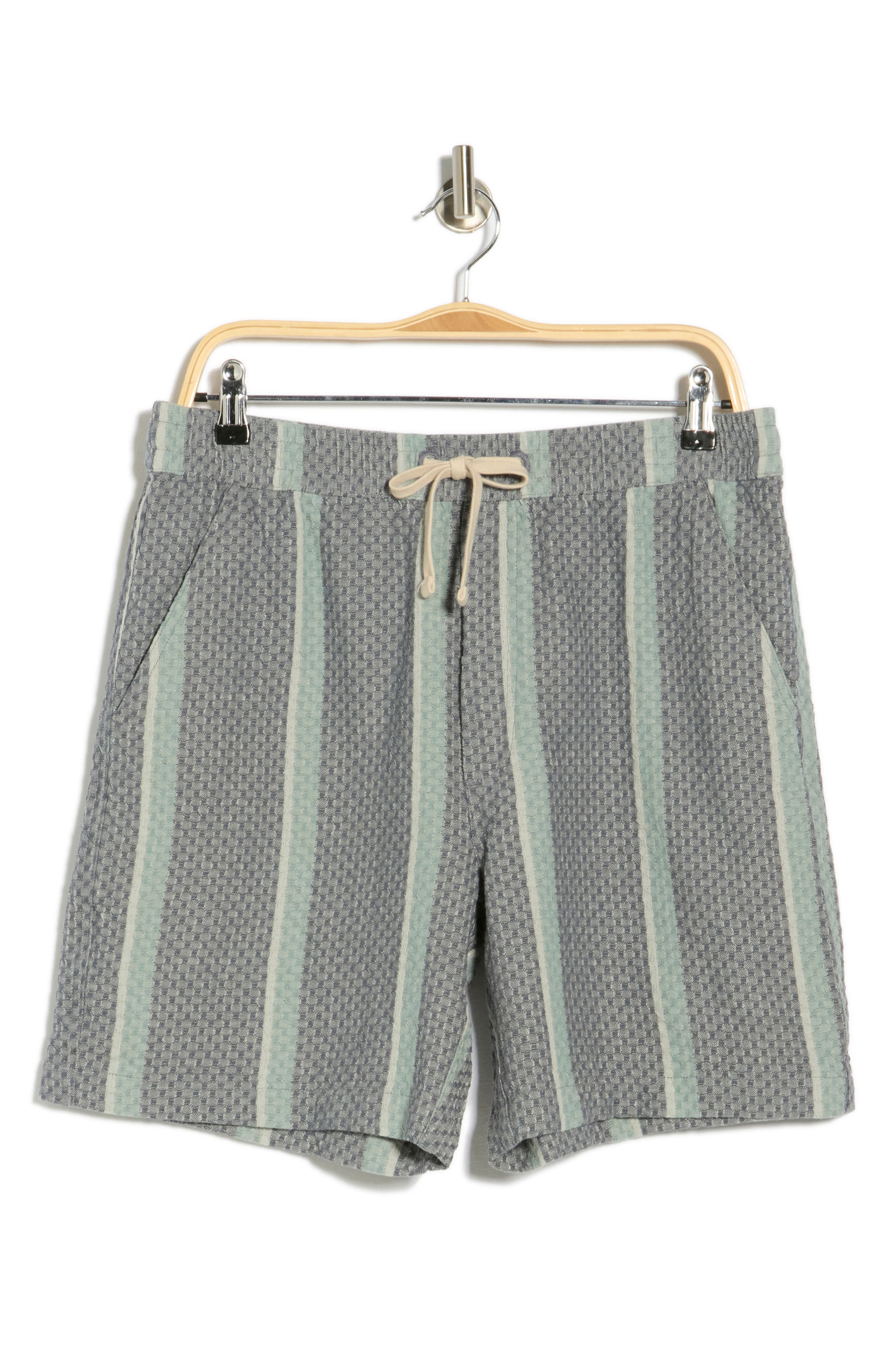 Lucky Brand Stripe Cotton Dobby Drawstring Shorts