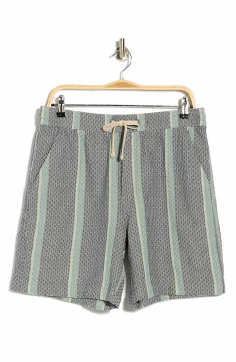 Lucky Brand Stripe Cotton Dobby Drawstring Shorts