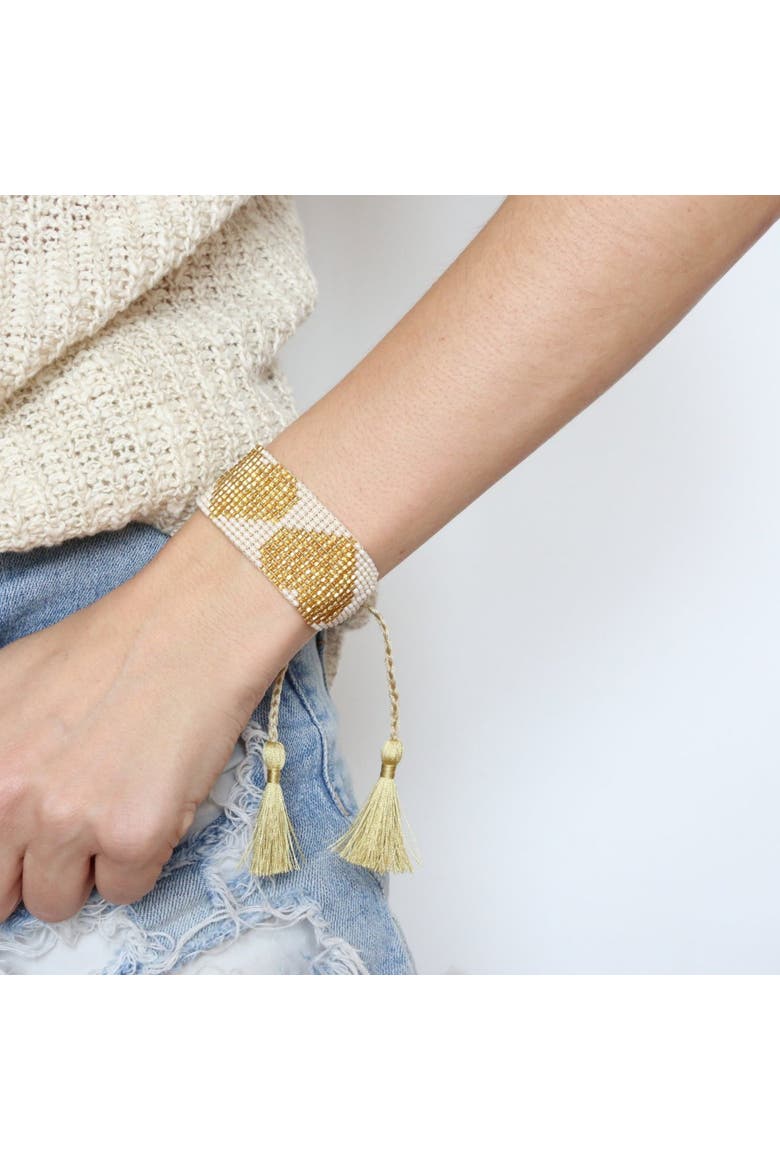 Tassel Bracelet, Alternate, color, Pearl