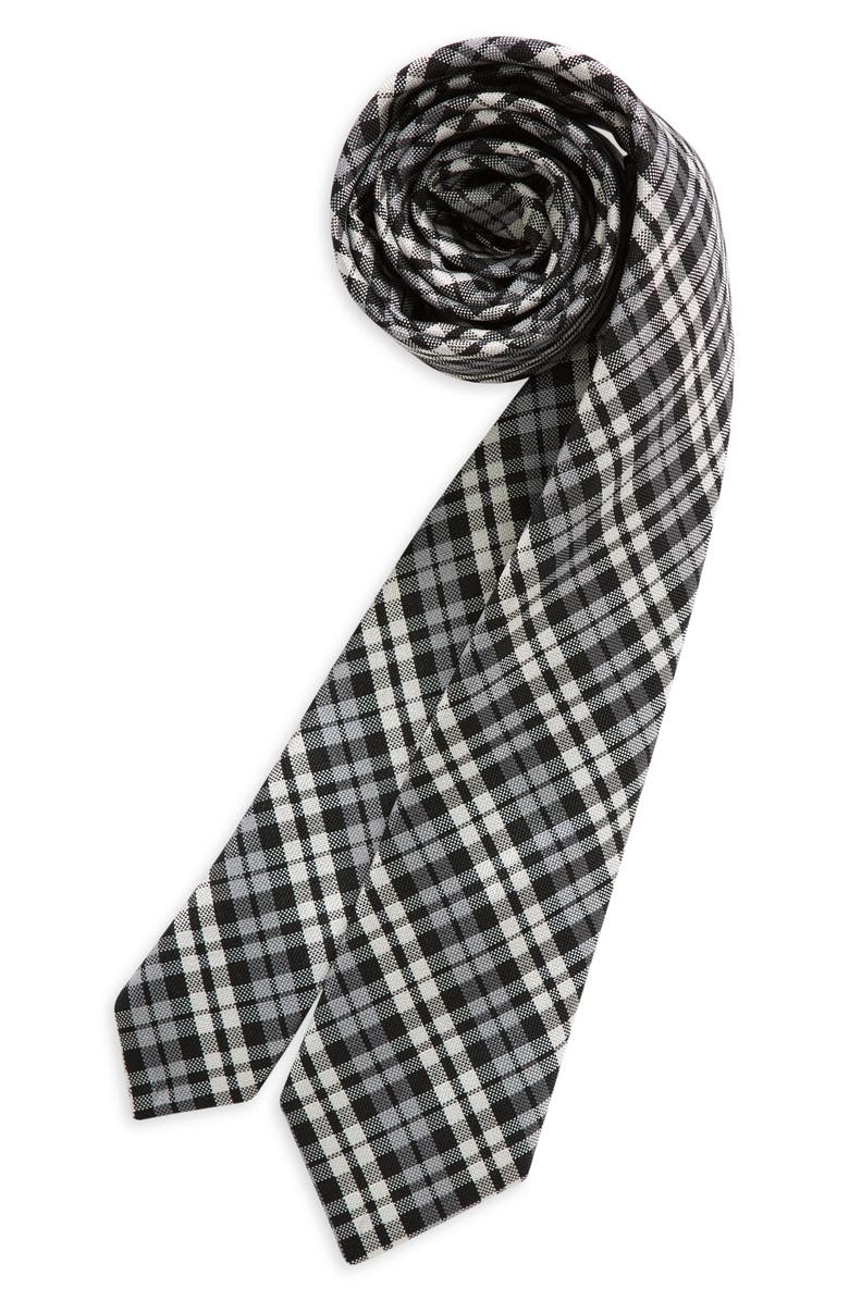 Nordstrom Kids' Valley Plaid Silk Tie, Main, color, 