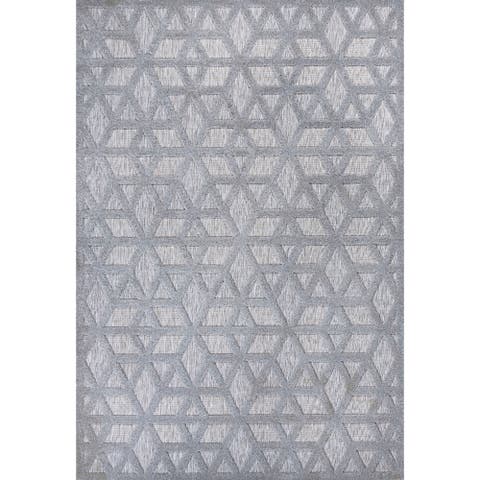 Talaia Neutral Geometric Indoor/Outdoor Area Rug