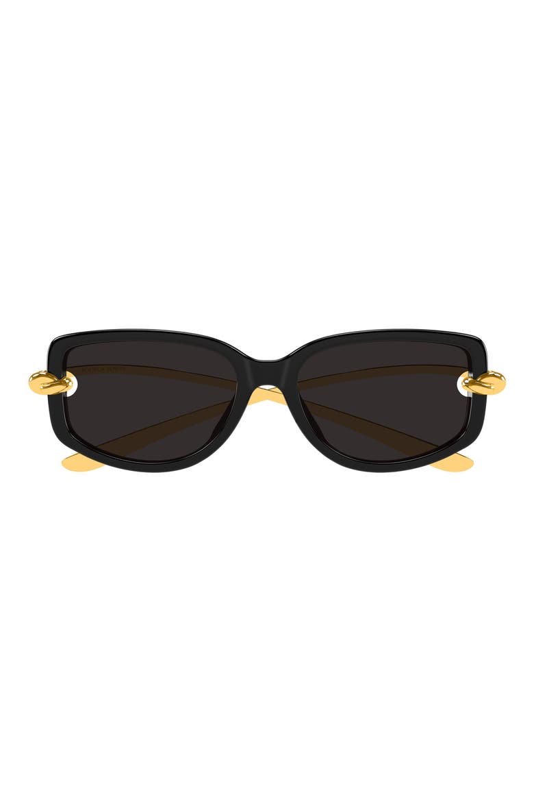 BV1440SA Rectangle Sunglasses, Main, color, BLACK