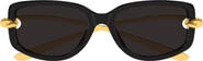 Bottega Veneta BV1440SA Rectangle Sunglasses