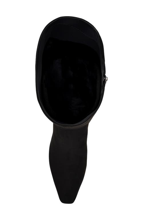 Nine West Women's Havier Wide Calf Kitten Heel Dress Boots In Black