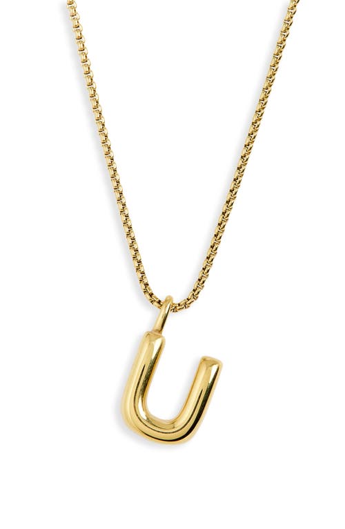 Open Edit Waterproof Bubble Initial Pendant Necklace
