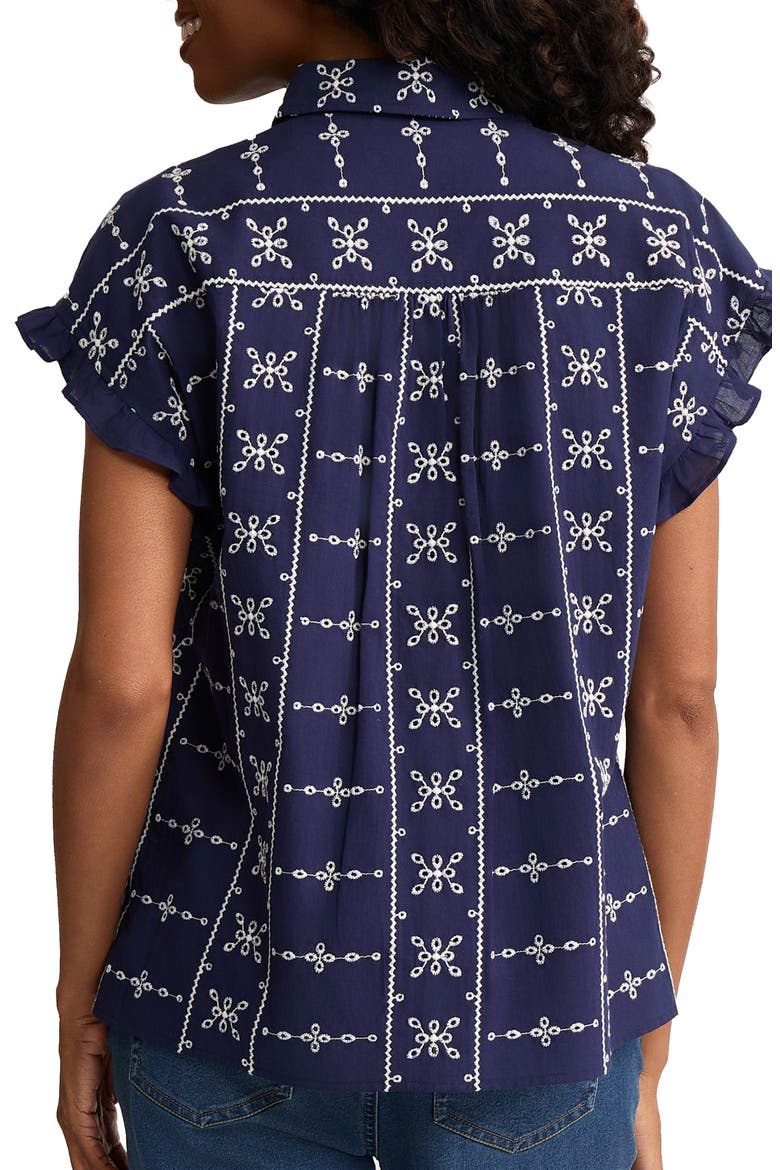 Embroidered Shirt, Alternate, color, PACIFIC NAVY / NATURAL WHITE
