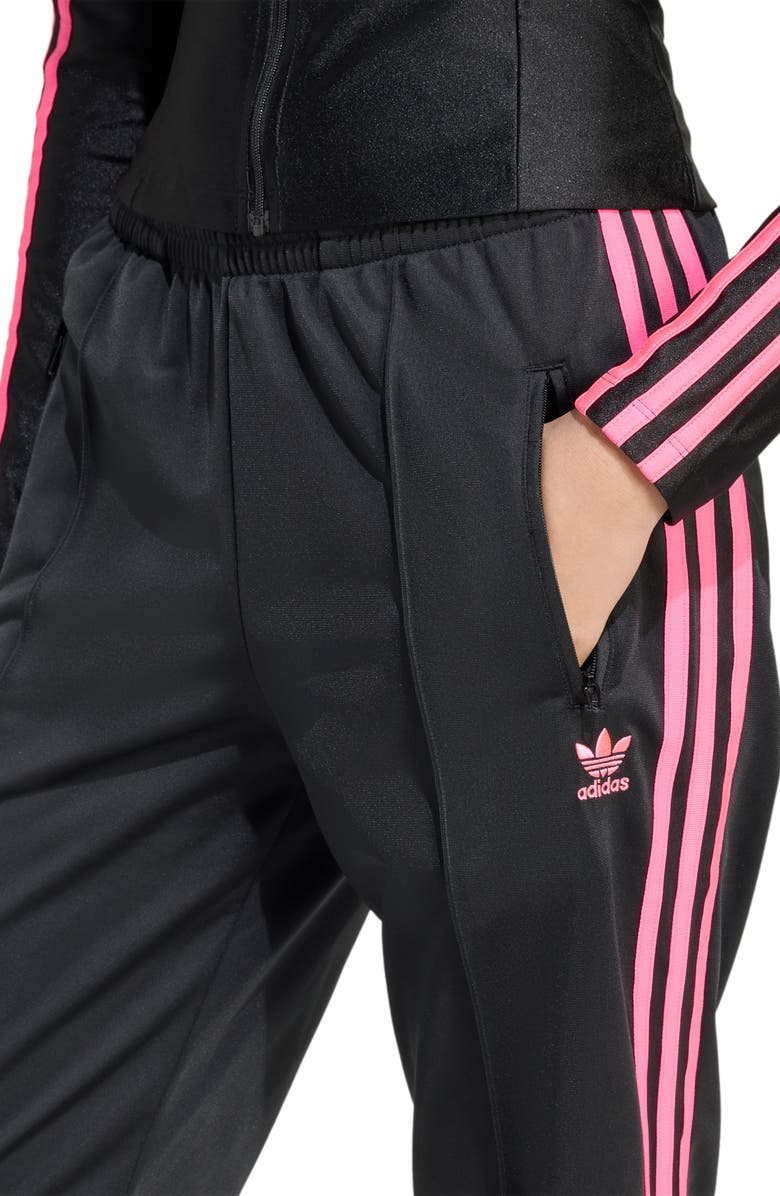 adidas Originals Firebird Recycled Polyester Track Pants, Alternate, color, Black/ Lucid Pink