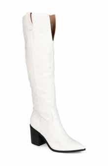 Journee Collection Therese Croc Embossed Knee High Boot - Extra Wide Calf