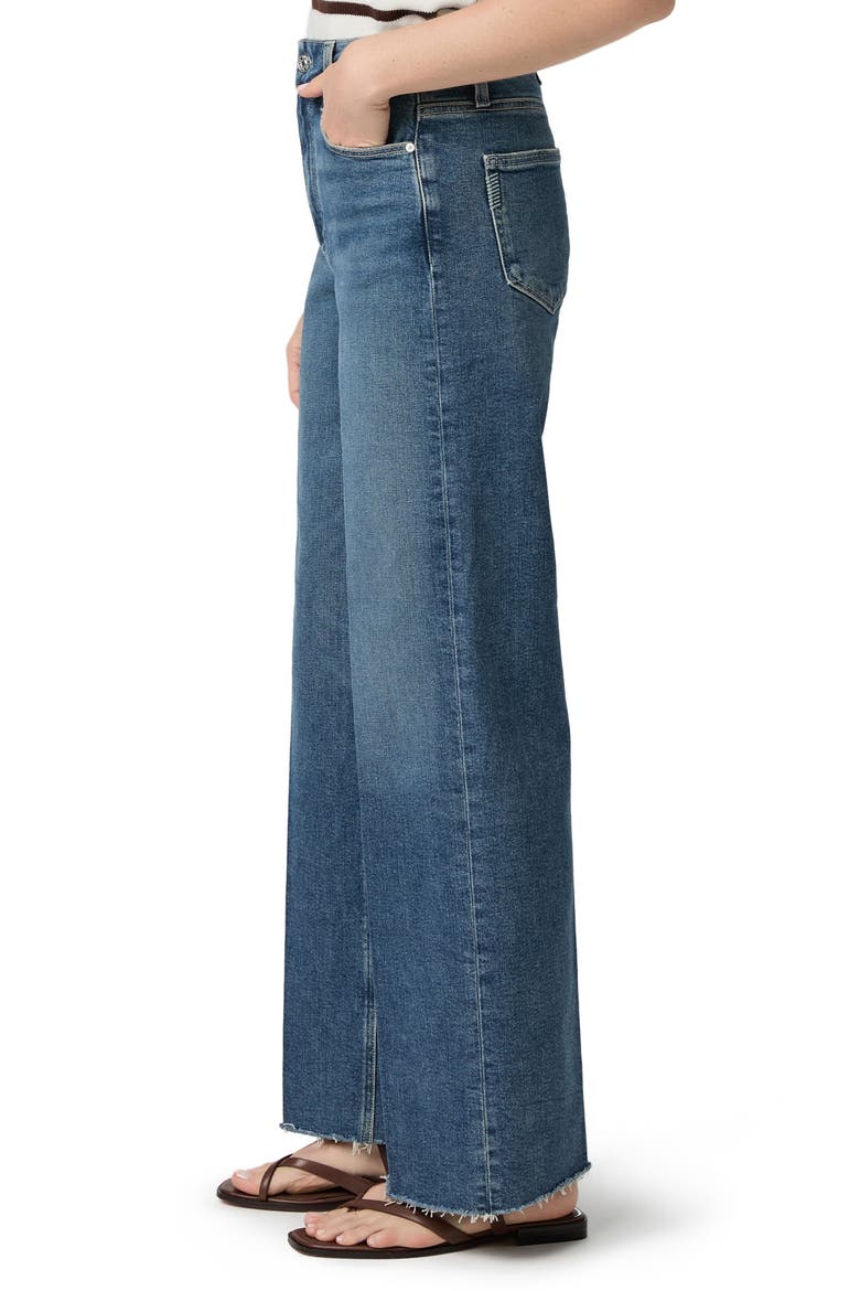 Anessa Raw Hem High Waist Wide Leg Jeans, Alternate, color, WOOLF