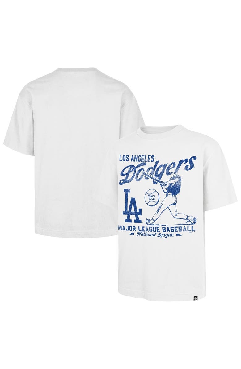 '47 Men's '47 White Los Angeles Dodgers Regional Batter Foundation T-Shirt, Main, color, White