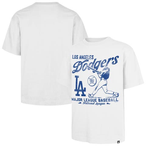 Men's '47 White Los Angeles Dodgers Regional Batter Foundation T-Shirt