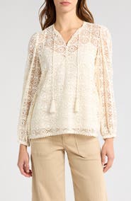 FRAME Cotton Crochet Top