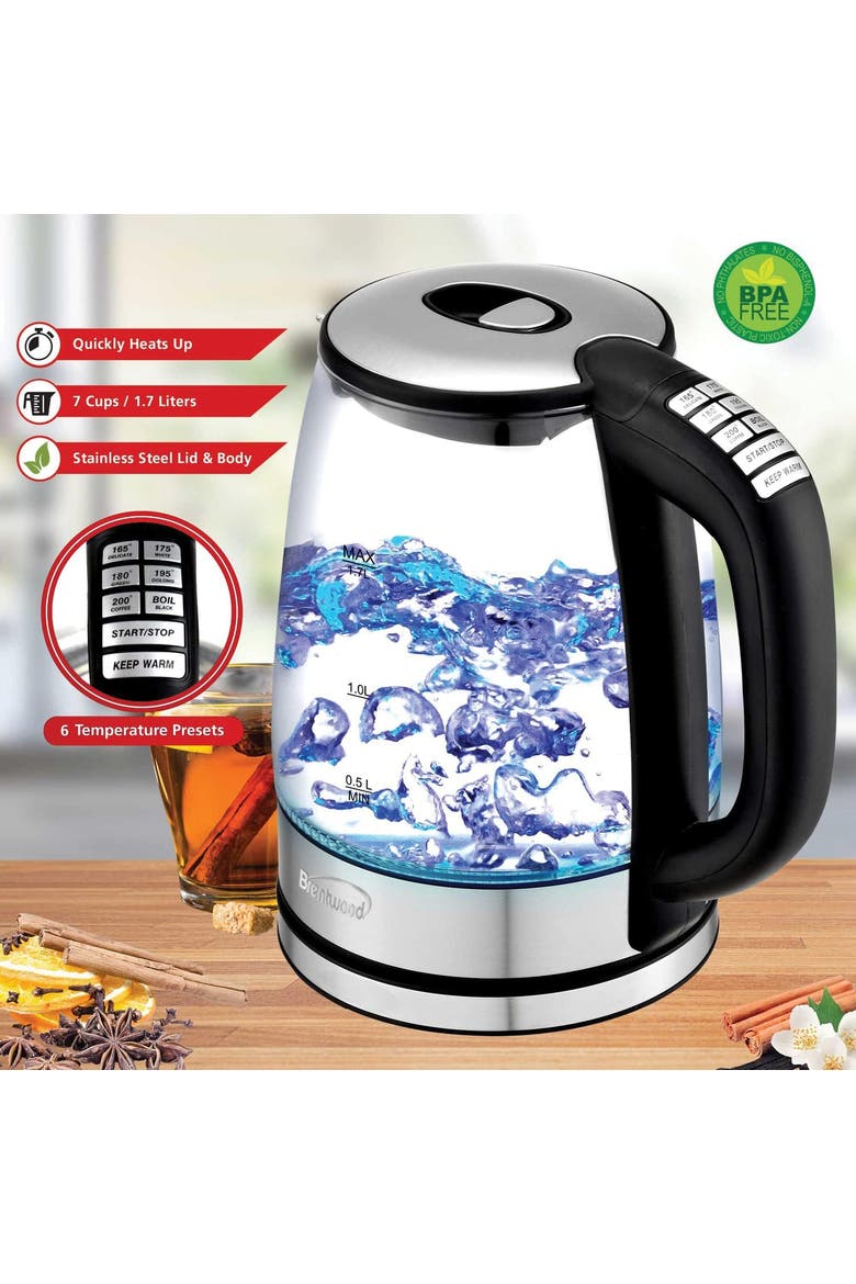 Cordless Electric Kettle, Alternate, color, Stainless Steel