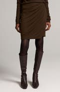 Vince Side Drape Wool Blend Skirt