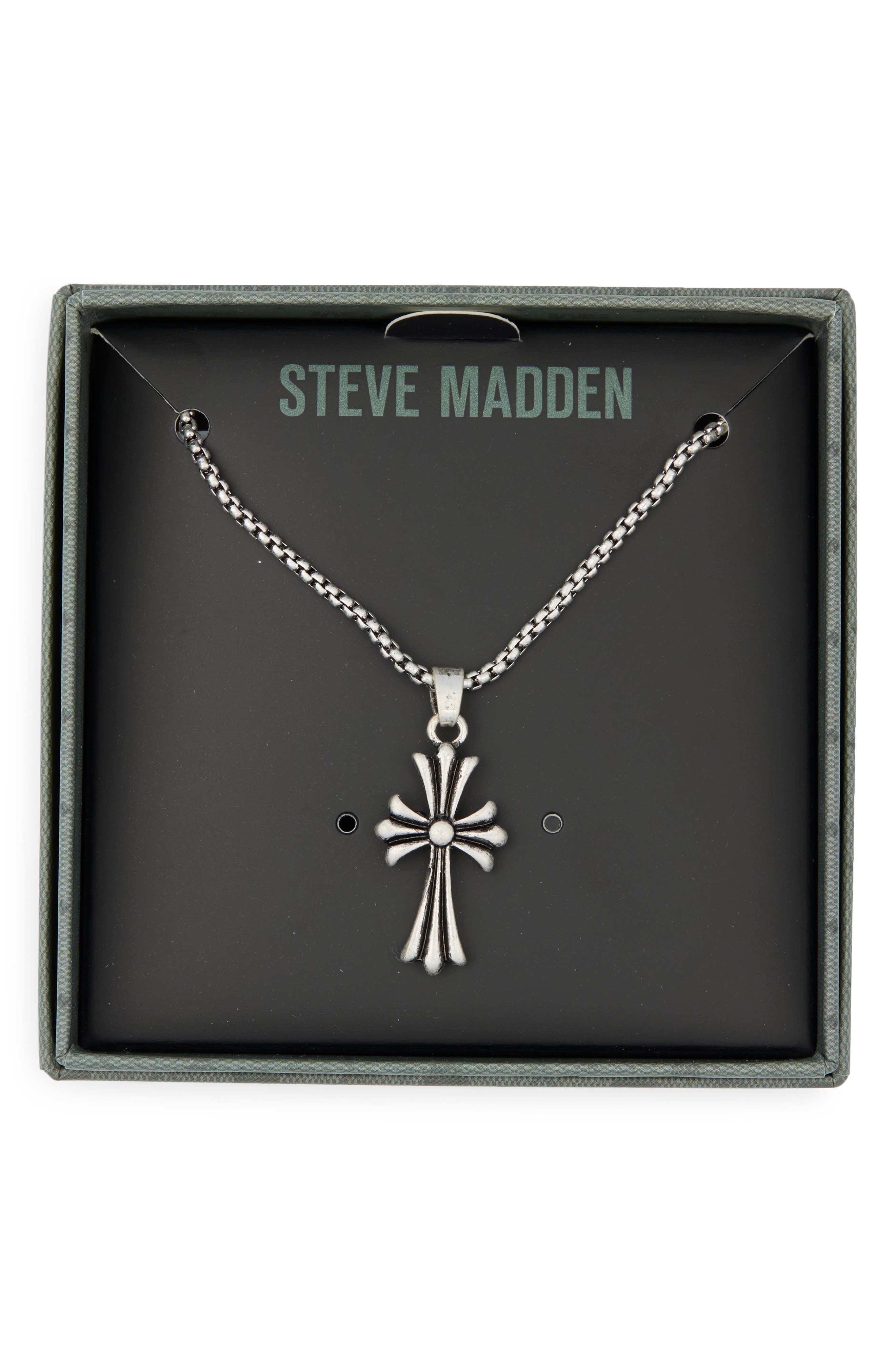 Steve Madden Cross Pendant Necklace