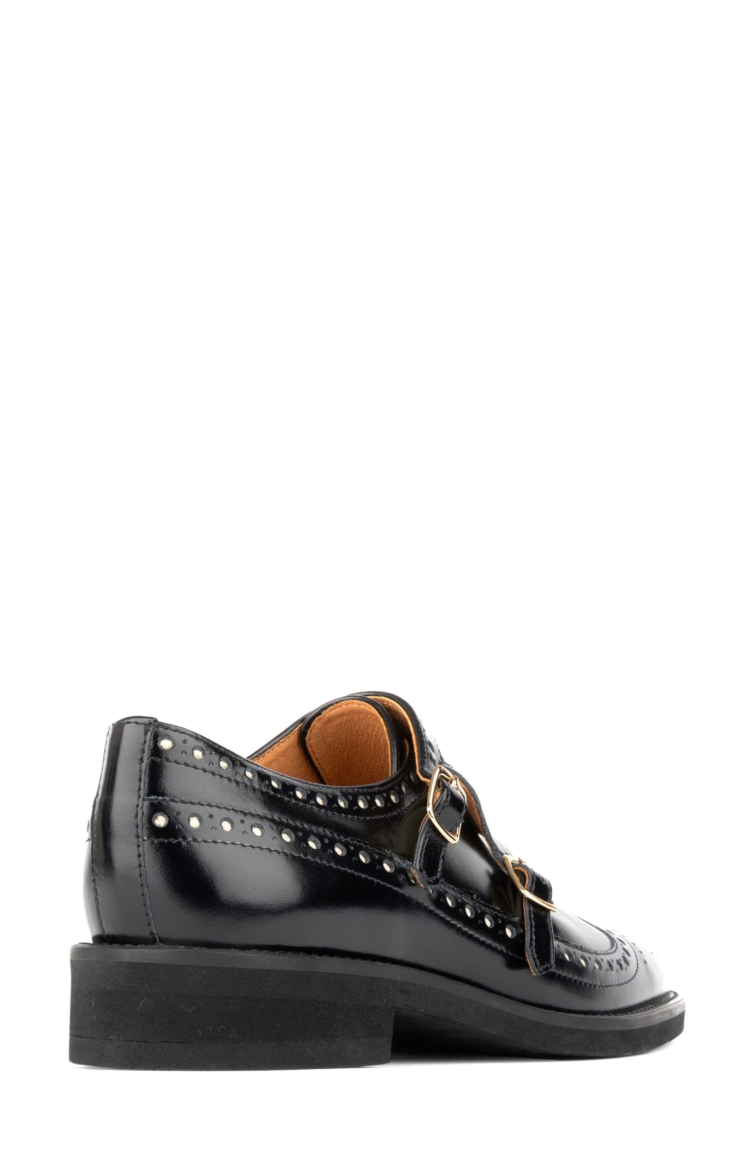 Windsor Water Resistant Double Monk, Alternate, color, BLACK