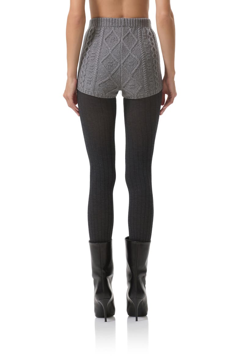 Benoite Sweater Shorts, Alternate, color, HEATHER GREY
