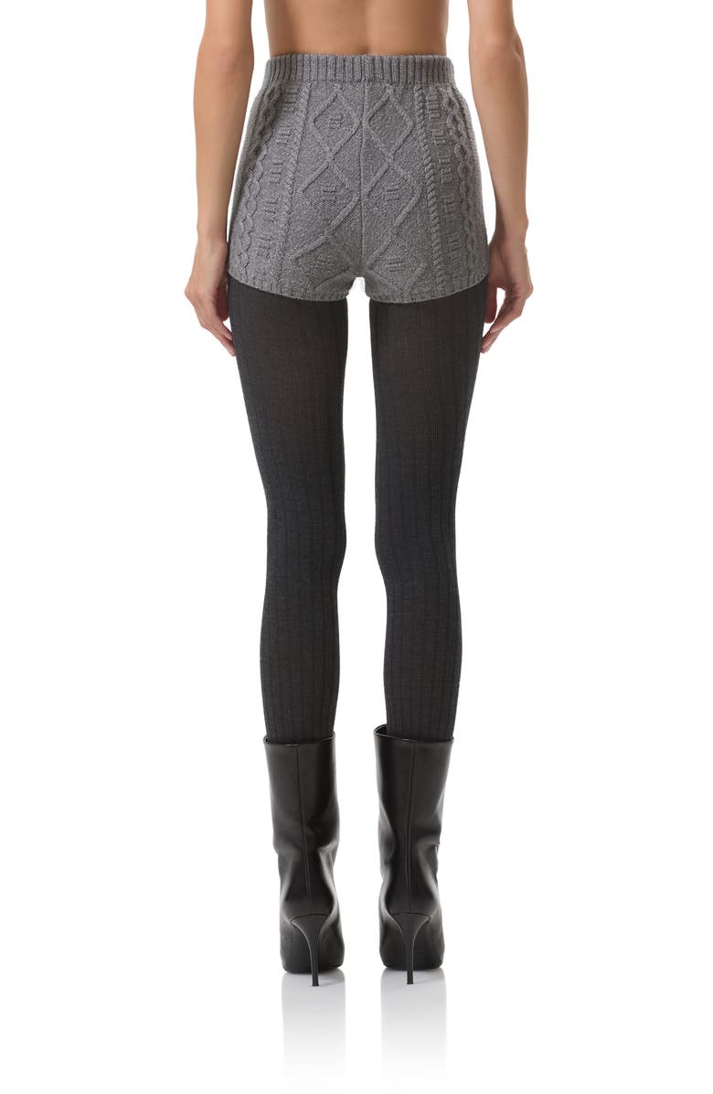 AFRM Benoite Sweater Shorts, Alternate, color, Heather Grey