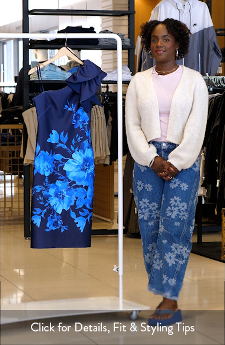 Ruffle One-Shoulder Cocktail Dress, sales video thumbnail