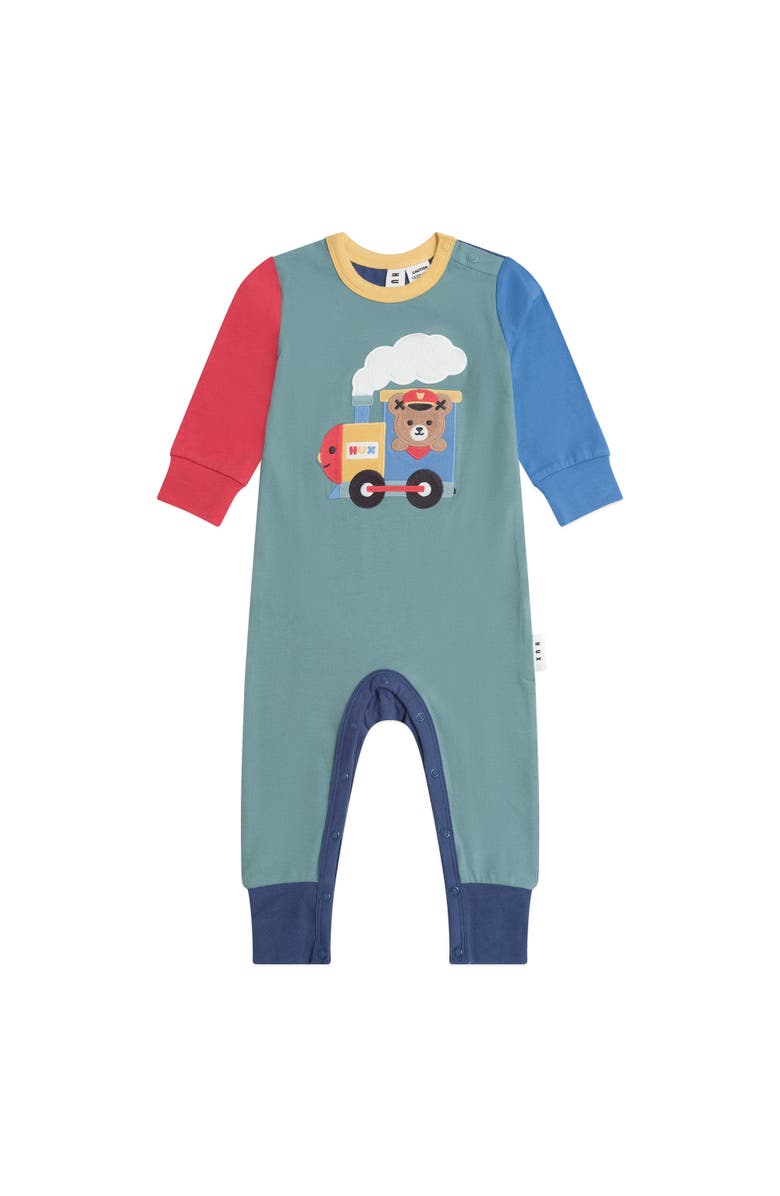 Huxbaby Choo Choo Hux Romper, Main, color, Multi