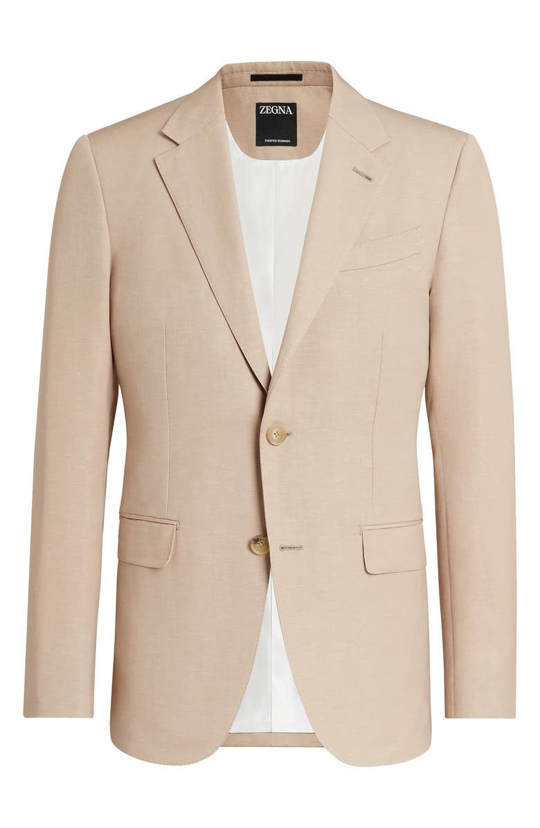ZEGNA Trofeo Wool & Linen Blend Blazer, Alternate, color, 
