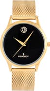 Peugeot Minimalist Wafer Slim Round Watch- 40MM
