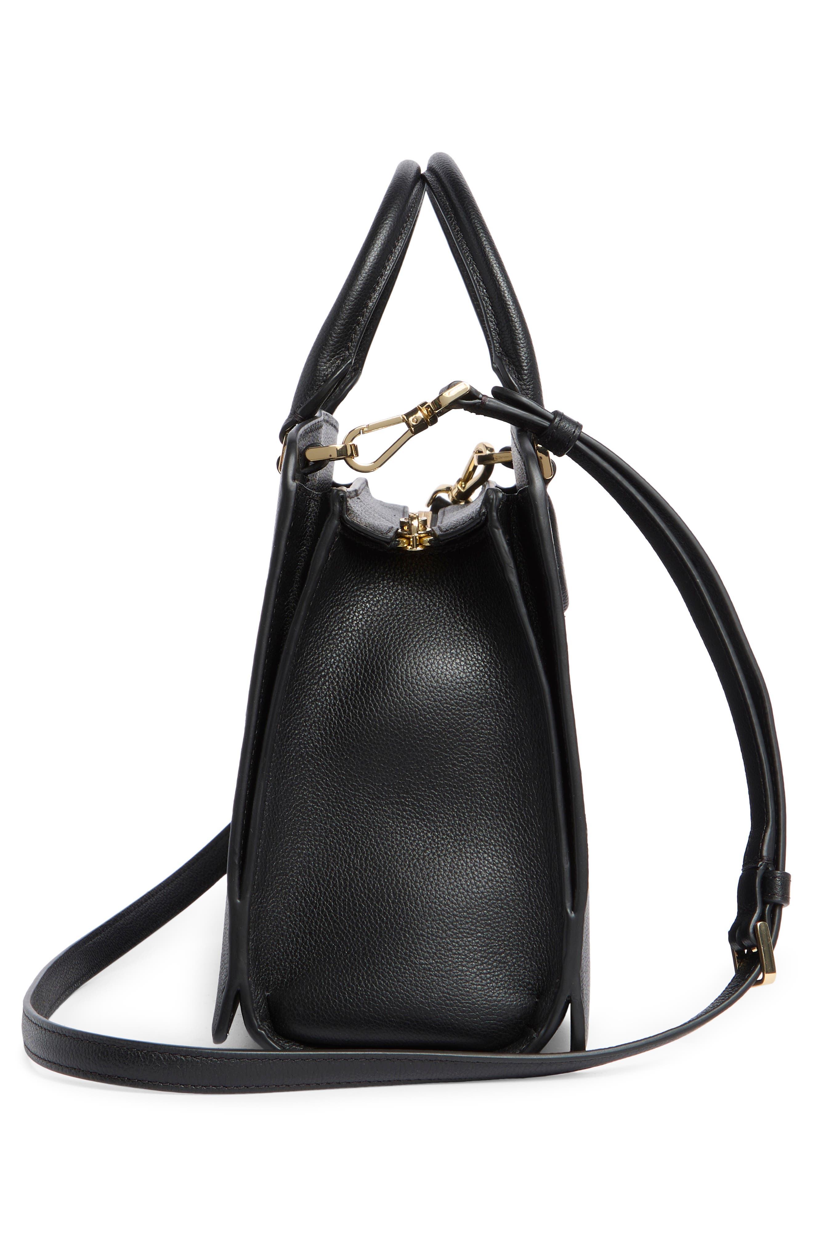 Kate Spade New York addie pebbled leather satchel bag, Alternate, color, Black