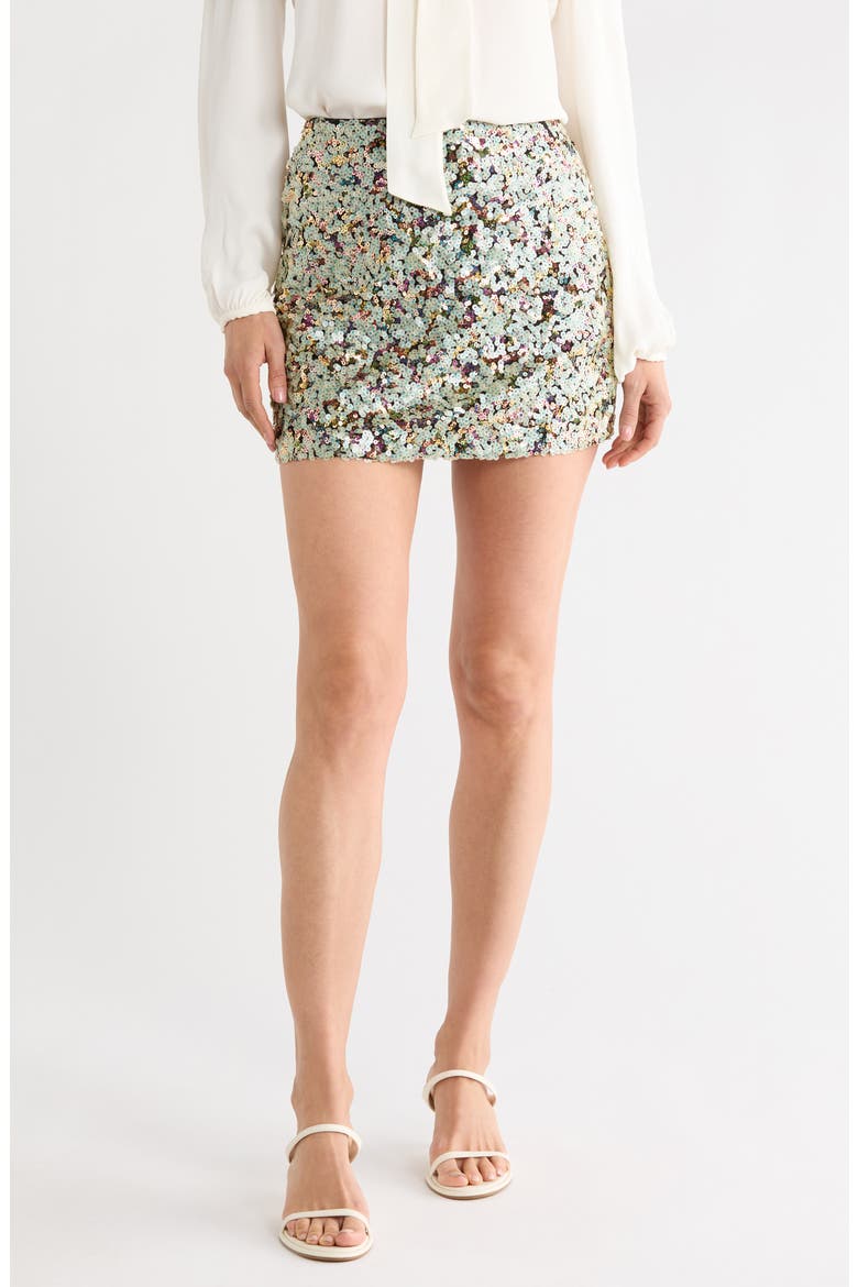 Sequin Miniskirt, Main, color, MULTICOLOR