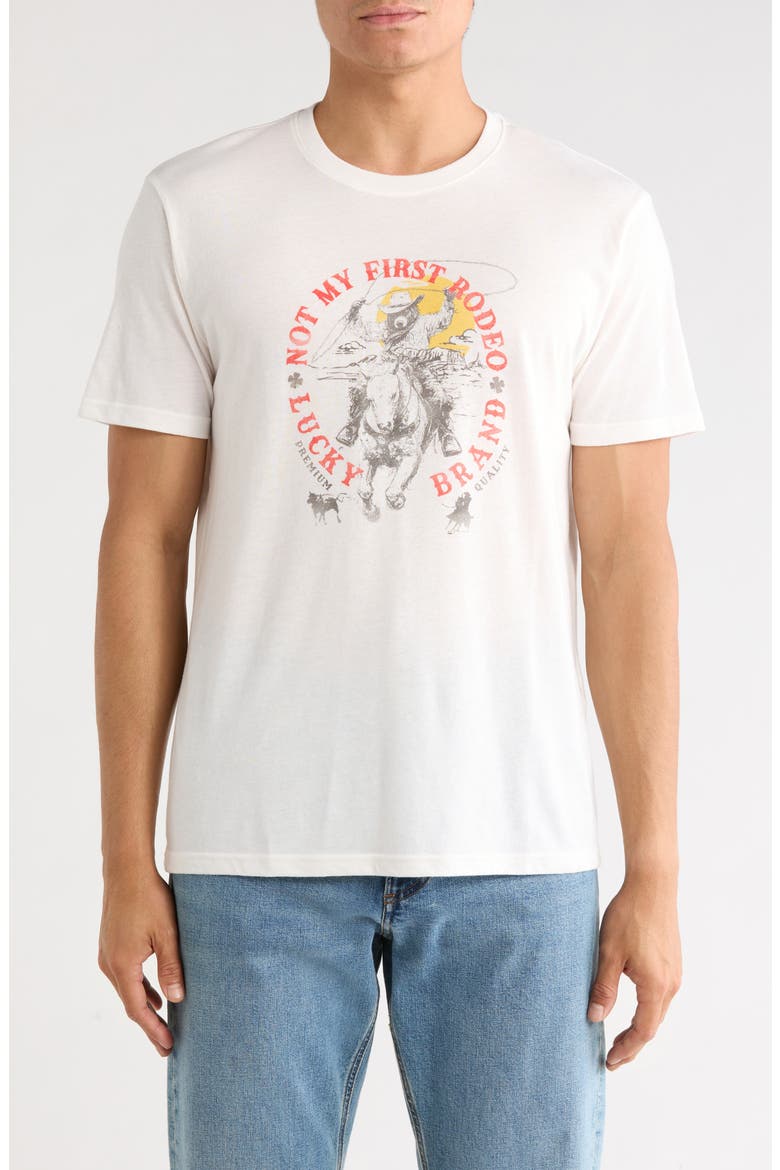 Cowboy Bear Graphic T-Shirt, Main, color, EGRET