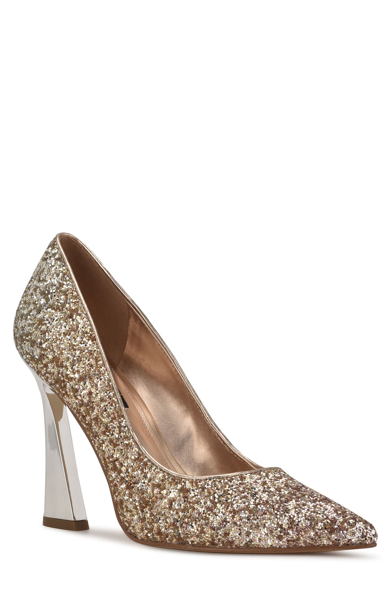 Trendz Pointed Toe Pump, Main, color, BRONZE OMBRE GLITTER