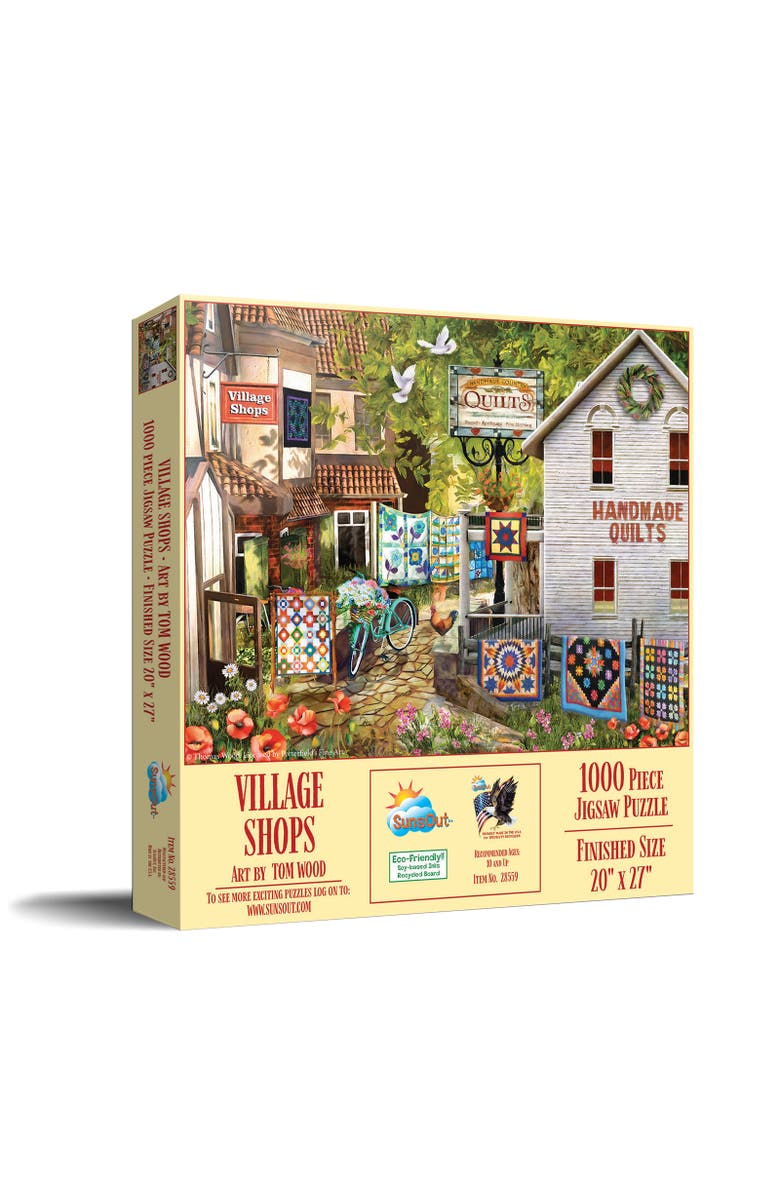 Sunsout Village Shops 1000 piece Jigsaw Puzzle for Adults, Main, color, Multicolor