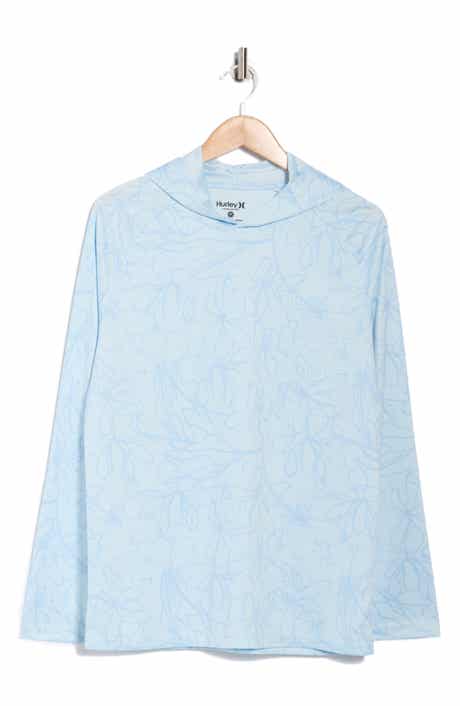 Hurley Floral Lines UPF 50+ Long Sleeve Hooded Swim Shirt