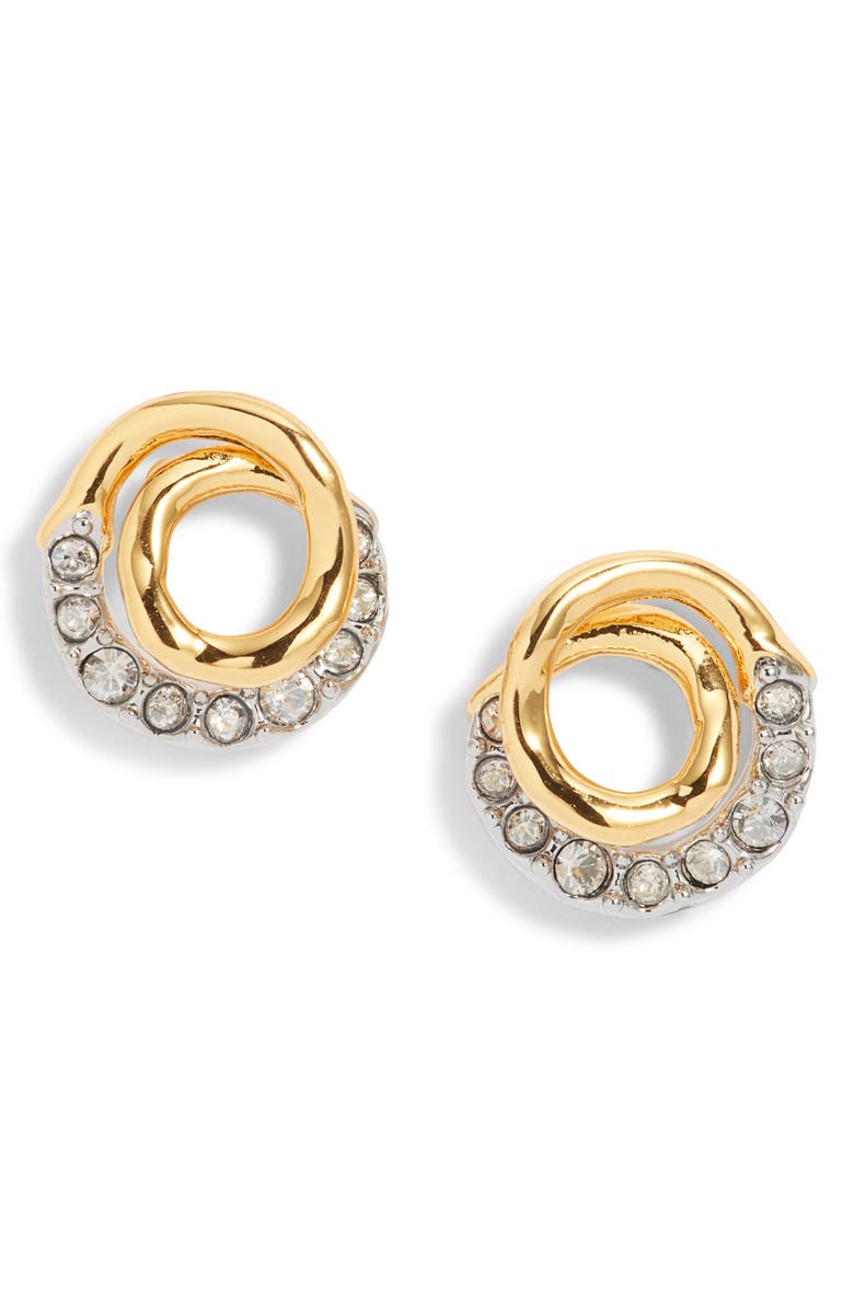 Alexis Bittar Solanales Crystal Spiral Stud Earrings, Main, color, Crystals