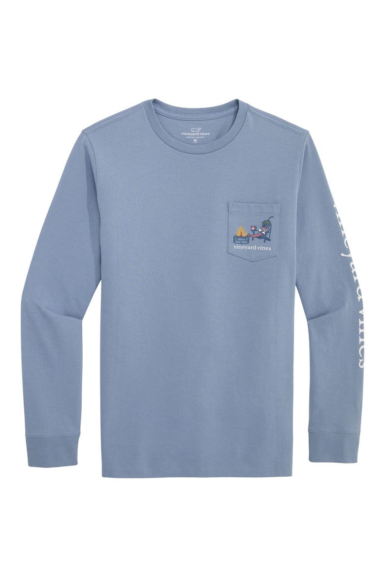 Kids' Chilly Peppers Long Sleeve Cotton Graphic Pocket T-Shirt, Main, color, SUMMER EVENING