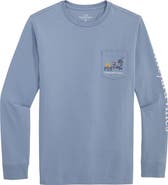 vineyard vines Kids' Chilly Peppers Long Sleeve Cotton Graphic Pocket T-Shirt