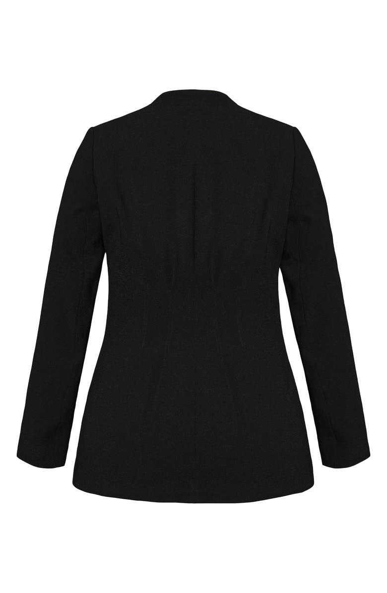 City Chic Elegance Tie Front Blazer, Alternate, color,