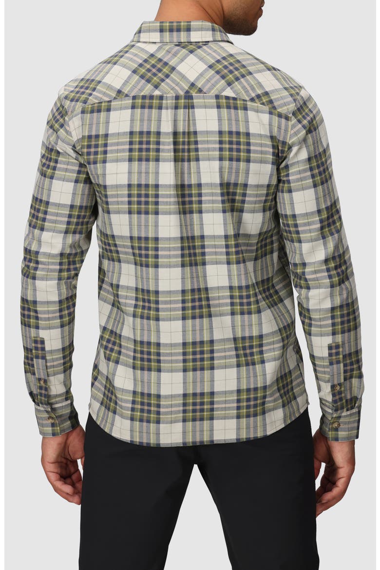Ravenna Performance Flannel Button-Up Shirt, Alternate, color, RAINFOREST PLAID
