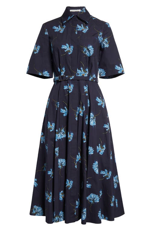 EMILIA WICKSTEAD EMILIA WICKSTEAD RUBIE BELTED COTTON POPLIN MIDI SHIRTDRESS